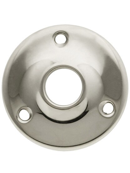 2 1/4 inch Pressed Brass Rosette With 5/8 inch Collar in Polished Nickel.
